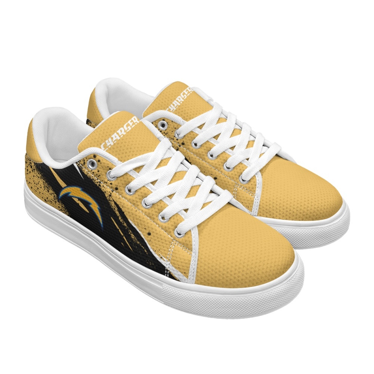 Women's Los Angeles Chargers Low Top Casual Sneakers/Shoes 001